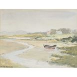 Frank Murphy - BEACHED BOAT - Watercolour Drawing - 9 x 11 inches - Signed