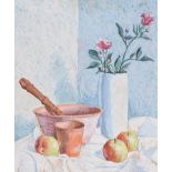 A. Lange - STILL LIFE - Gouache on Board - 22.5 x 19.5 inches - Signed