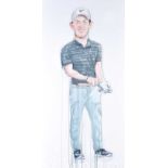 Spillane - RORY MCILROY - Mixed Media - 39.5 x 19.5 inches - Signed