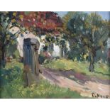 David Hone - SUMMER GARDEN - Oil on Board - 8 x 10 inches - Signed