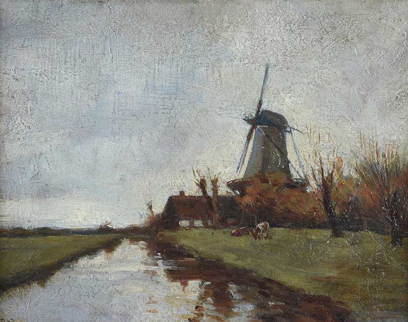 James Reid Murray - EDAM, HOLLAND - Oil on Board - 8 x 10 inches - Signed in Monogram