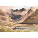 Wycliffe Egginton, RI RCA - LOCH CORUISK, SKYE - Watercolour Drawing - 7 x 10 inches - Signed