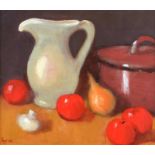 Peter Byrne - STILL LIFE WITH JUG - Oil on Board - 13 x 15 inches - Signed