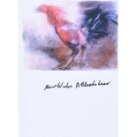 Basil Blackshaw, HRHA HRUA - COCKEREL - Coloured Print - 5 x 7 inches - Signed