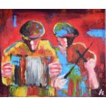 John Stewart - TRAD SESSION - Oil on Canvas - 10 x 12 inches - Signed in Monogram