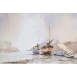 Claude Kitto - THE SLIPWAY - Watercolour Drawing - 9 x 13 inches - Signed