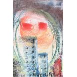 Suzie McCormack - THE TOWER - Mixed Media - 8 x 6 inches - Signed