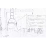 Colin H. Davidson - BELFAST DOCKS - Pencil on Paper - 5 x 8 inches - Signed