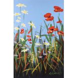 Ronald Keefer - POPPIES - Oil on Board - 30 x 20 inches - Signed
