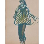 Gladys Maccabe, HRUA - FASHION MODEL - Watercolour Drawing - 11 x 8 inches - Signed