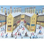 John Ormsby - CHRISTMAS SHOPPING - Acrylic on Board - 12 x 16 inches - Signed