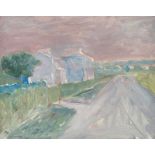 Basil Blackshaw, HRHA HRUA - HOUSES, GLENAVY - Oil on Canvas - 16 x 20 inches - Signed