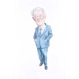 Brian John Spencer - SEAMUS HEANEY - Watercolour Drawing - 30 x 20 inches - Signed