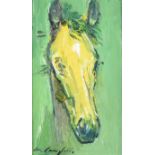 Con Campbell - THE YELLOW COLT - Oil on Board - 9.5 x 5.5 inches - Signed