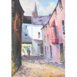 Kenneth Webb, RUA - BUTTERMILK LANE, GALWAY - Oil on Board - 14 x 10 inches - Signed