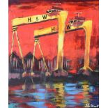 John Stewart - SAMSON & GOLIATH - Oil on Canvas - 24 x 20 inches - Signed