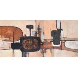 Richard J. Croft, RUA - INDUSTRIAL LANDSCAPE - Oil on Board - 23 x 47 inches - Signed
