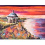 John Stewart - MUSSENDEN SUNSET - Oil on Canvas - 23.5 x 19.5 inches - Signed
