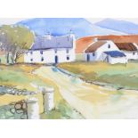 Desmond Turner, RUA - FARMHOUSE IN THE MOURNES - Watercolour Drawing - 11 x 15 inches - Signed