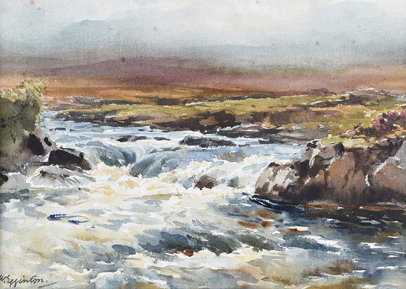 Wycliffe Egginton, RI RCA - ON THE TUMMEL - Watercolour Drawing - 10 x 14 inches - Signed