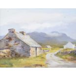 Robert Egginton - DONEGAL COTTAGES - Oil on Canvas - 14 x 18 inches - Signed