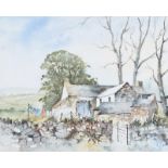 Joan Kenning - NEAR KESH, COUNTY FERMANAGH - Watercolour Drawing - 9.5 x 12 inches - Signed