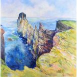 Roland A.D. Inman - TORMORE, TORY ISLAND, DONEGAL - Oil on Canvas - 36 x 36 inches - Signed