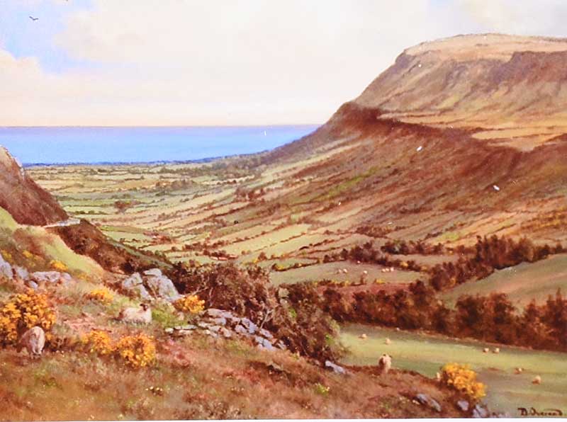 David Overend - GLENARRIFFE, COUNTY ANTRIM - Coloured Print - 6 x 8 inches - Signed