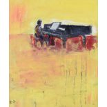 Rachel Granger Hunt - THE PIANIST - Acrylic on Board - 23 x 19 inches - Signed in Monogram