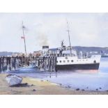 Paul Parker - THE BALMORAL DOCKED AT COOK STREET QUAY, PORTAFERRY - Watercolour Drawing - 11 x 15