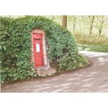 Nigel Ashcroft - POSTBOX, LAMORNA - Watercolour Drawing - 6.5 x 9 inches - Signed in Monogram