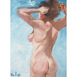 Alan Beers - FEMALE NUDE STUDY - Oil on Board - 24 x 18 inches - Signed
