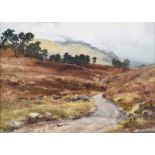 Wycliffe Egginton, RI RCA - THE ROAD TO THE LOCHS, GLEN LYON, SCOTLAND - Watercolour Drawing - 10
