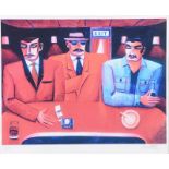 Graham Knuttel - AT THE BAR - Limited Edition Coloured Print (1/10) - 17 x 22 inches - Signed