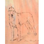 Con Campbell - IRISH WOLFHOUND - Oil on Board - 6 x 5 inches - Signed