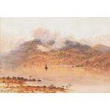 Herbert Moxon Cook - LOCH LONG - Watercolour Drawing - 10 x 14 inches - Signed