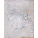 Con Campbell - IRISH HARE IN THE SNOW - Oil on Board - 10 x 8 inches - Signed