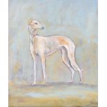 Oran Maguire - GREYHOUND - Oil on Board - 12 x 10 inches - Signed