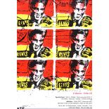 Neil Shawcross, RHA RUA - ELVIS TATE GALLERY EXHIBITION POSTER - Coloured Screen Print - 16 x 10