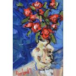 Marie Carroll - STILL LIFE, VASE OF FLOWERS - Oil on Board - 16 x 11 inches - Signed
