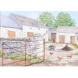 Susan Forth - OLD FARMYARD, COUNTY ANTRIM - Watercolour Drawing - 9 x 13 inches - Signed