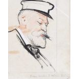 Sir Robert Ponsonby Staples Bt - SEA CAPTAIN - Mixed Media - 8.5 x 6.5 inches - Unsigned