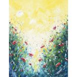 Hayley Huckson - SUMMER GARDEN - Oil on Canvas - 16 x 12 inches - Signed
