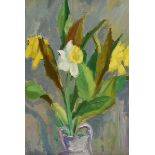 Phoebe Donovan, RUA - STILL LIFE, DAFFODILS - Oil on Board - 18 x 13 inches - Signed