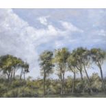 Paul Watson - TREE LINE - Oil on Board - 10 x 12 inches - Signed in Monogram