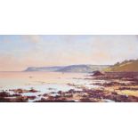 Samuel McLarnon, UWS - EBBING TIDE, CARNLOUGH - Oil on Canvas - 18 x 36 inches - Signed