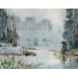 George C. Morrison, RUA - WATER REFLECTIONS - Watercolour Drawing - 14 x 18 inches - Signed