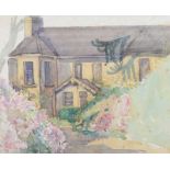 Maud Irwin - SUMMER GARDEN - Watercolour Drawing - 13 x 16 inches - Unsigned