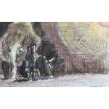 Daniel O'Neill - THE THREE WISE MEN - Pen & Ink Drawing with Watercolour Wash - 4 x 6 inches -
