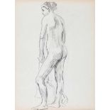 From the Studio of Roderic O'Conor - STANDING NUDE STUDY - Pencil on Paper - 12 x 9 inches -